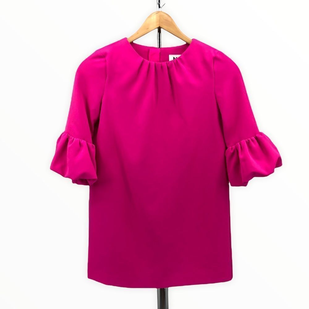 Milly Minis Fuchsia Fernanda Ruffle Sleeve Dress